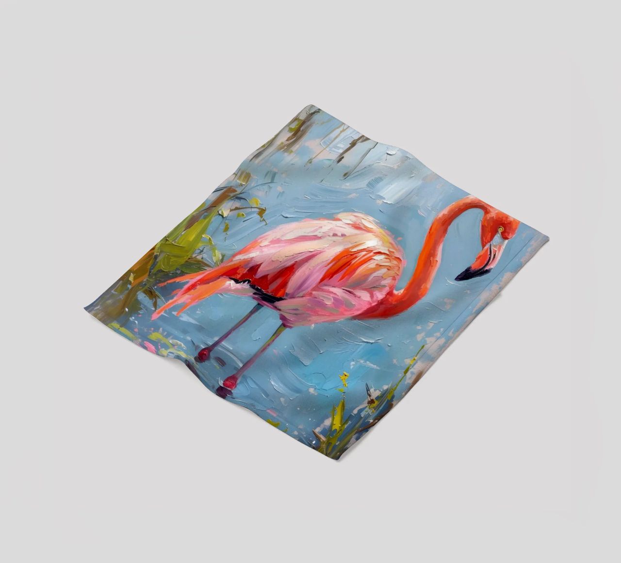 Lebendige Flamingo Ölgemälde - Impressionist Wildlife Art P Fleecedecke von ClubArt