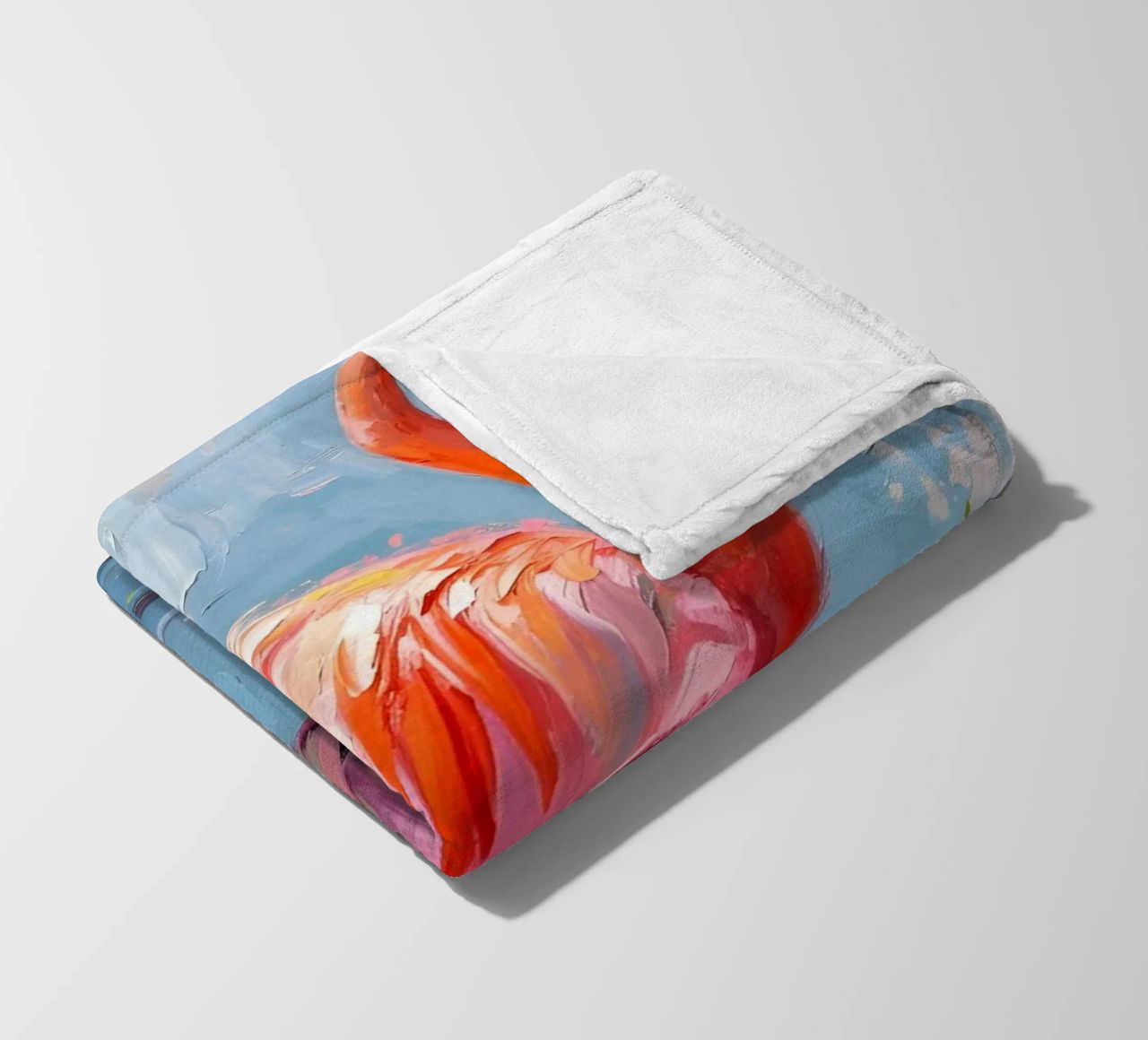Lebendige Flamingo Ölgemälde - Impressionist Wildlife Art P Fleecedecke von ClubArt