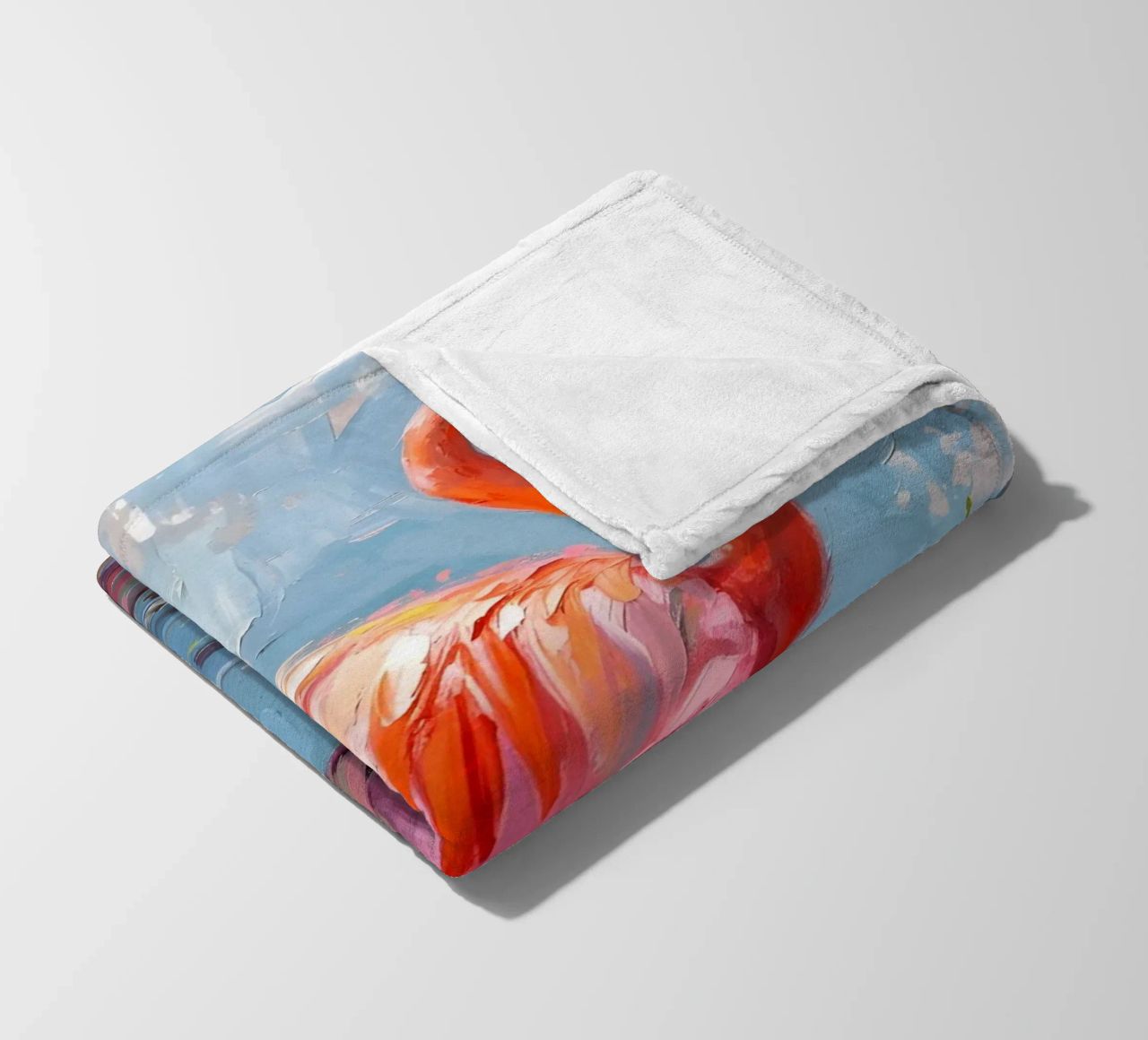 Lebendige Flamingo Ölgemälde - Impressionist Wildlife Art P Fleecedecke von ClubArt