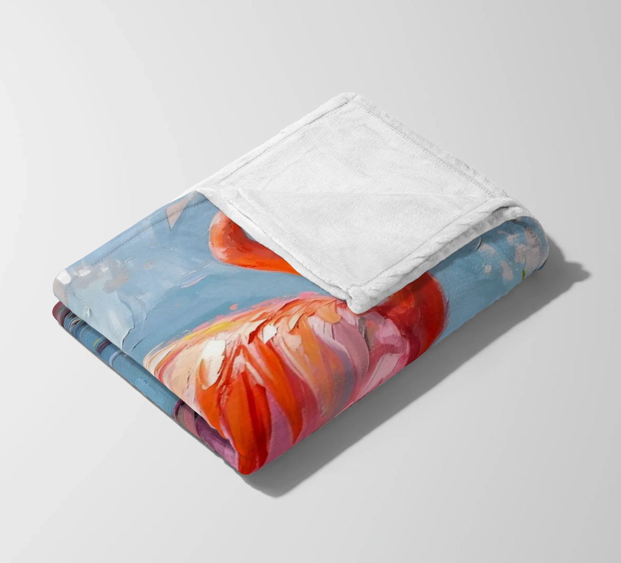 Lebendige Flamingo Ölgemälde - Impressionist Wildlife Art P Fleecedecke von ClubArt