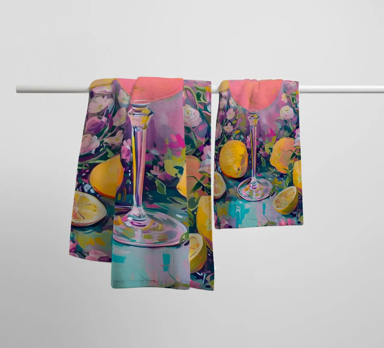 Pink Lemonade Cocktail Art - Vibrant Still Life Painting towel by ClubArt