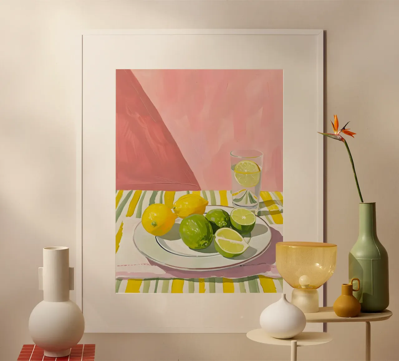 Lebendige Zitrusfruchtmischung - Modernes Stillleben Kunstdruck Poster von ClubArt