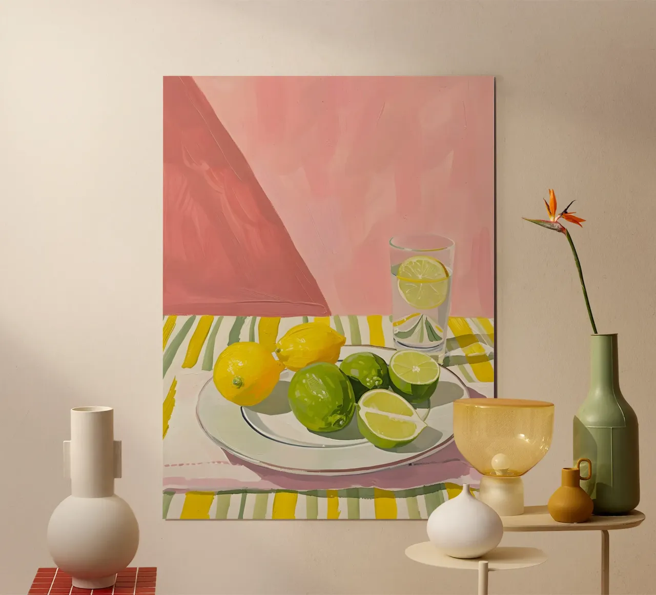 Lebendige Zitrusfruchtmischung - Modernes Stillleben Kunstdruck Poster von ClubArt