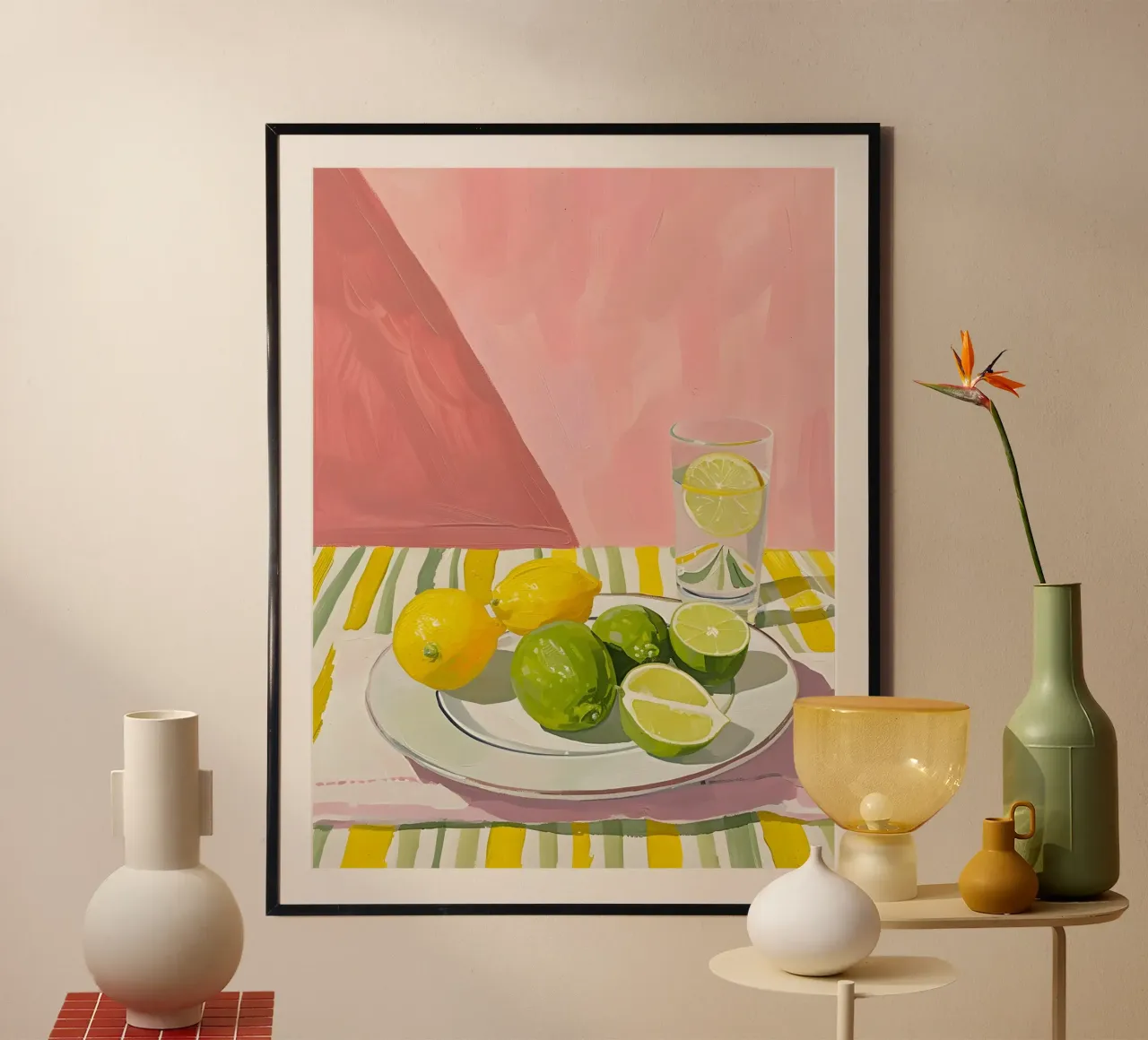Lebendige Zitrusfruchtmischung - Modernes Stillleben Kunstdruck Poster von ClubArt