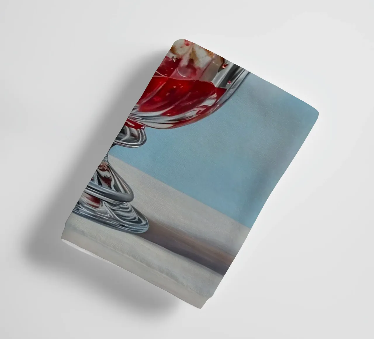 Strawberry Sundae - Hyperrealistic Dessert Art Print towel by ClubArt
