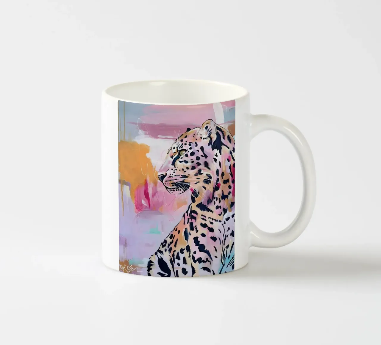 Leopardo colorato - Stampa pop art astratta della fauna selvatica tazza in ceramica da ClubArt