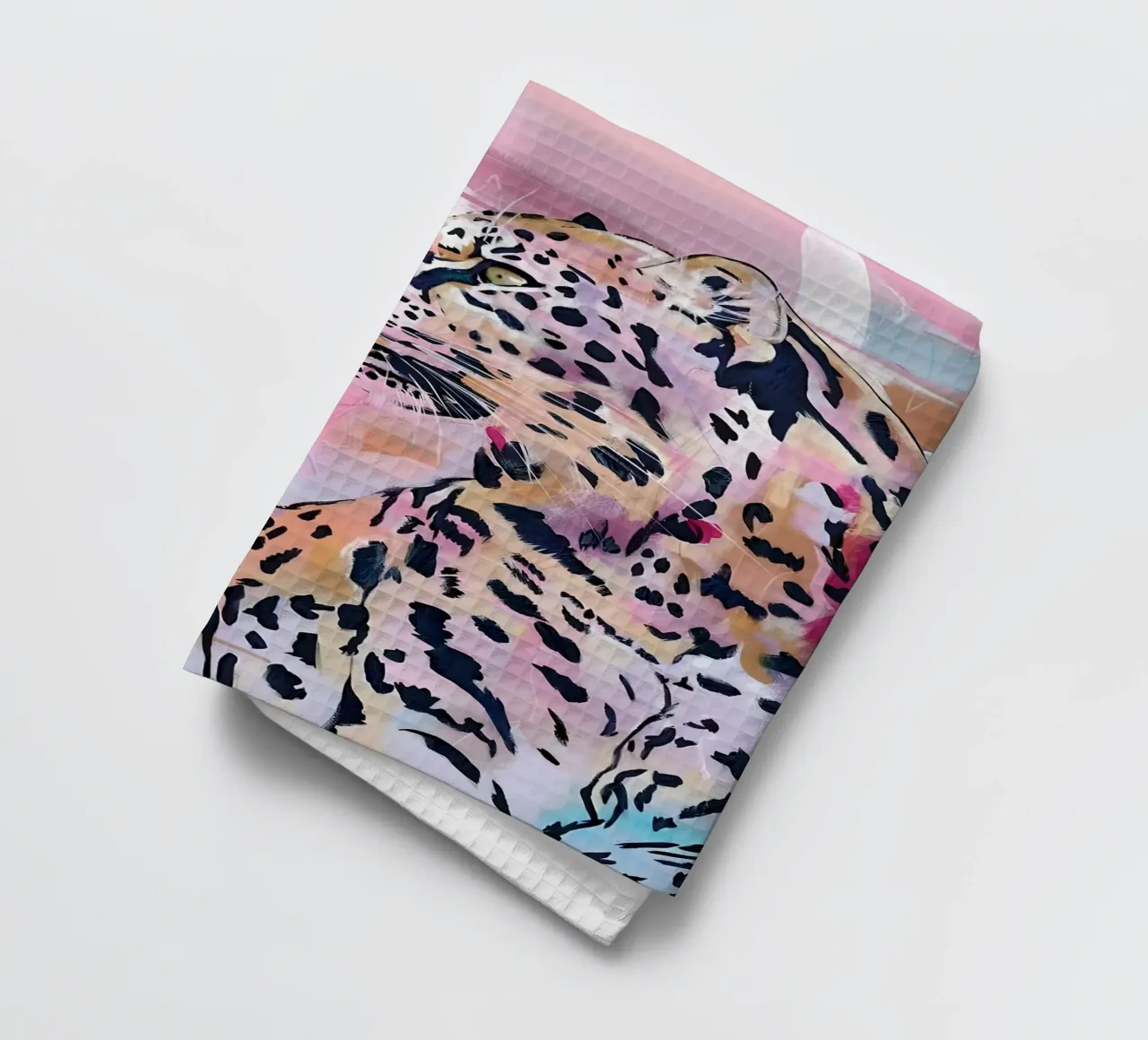 Colorful Leopard Art - Impression pop art abstraite sur la faune et la flore torchon de ClubArt