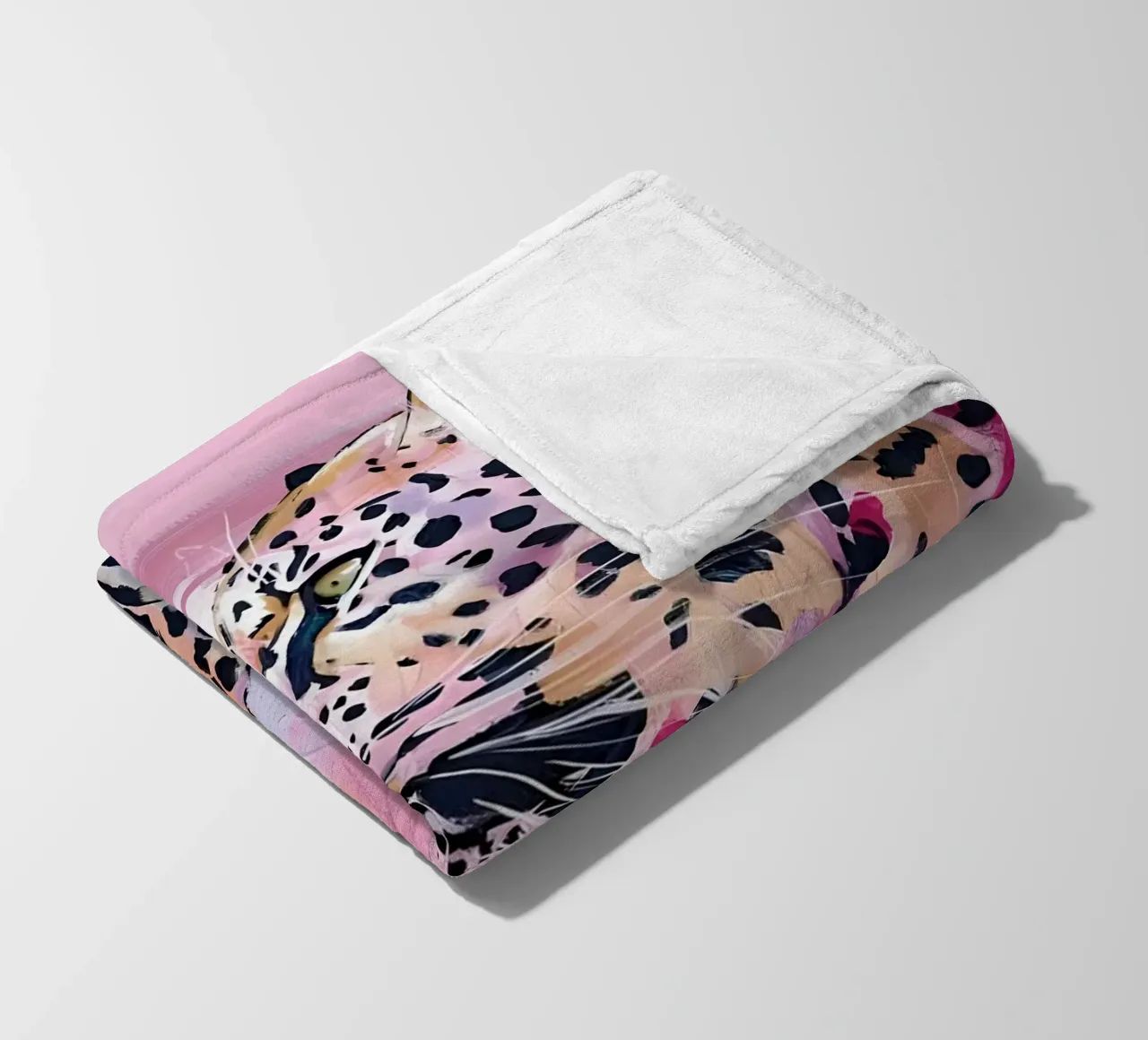Colorful Leopard Art - Abstract Wildlife Pop Art Print fleece blanket by ClubArt