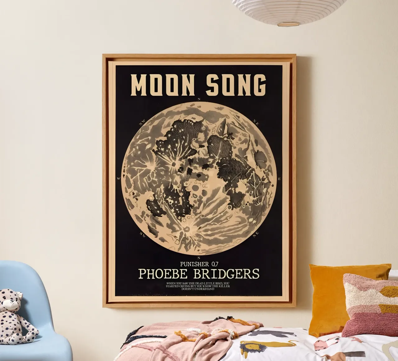 Moon Song – Phoebe Bridgers canvas with Floater frame by Attaboy Dsgn