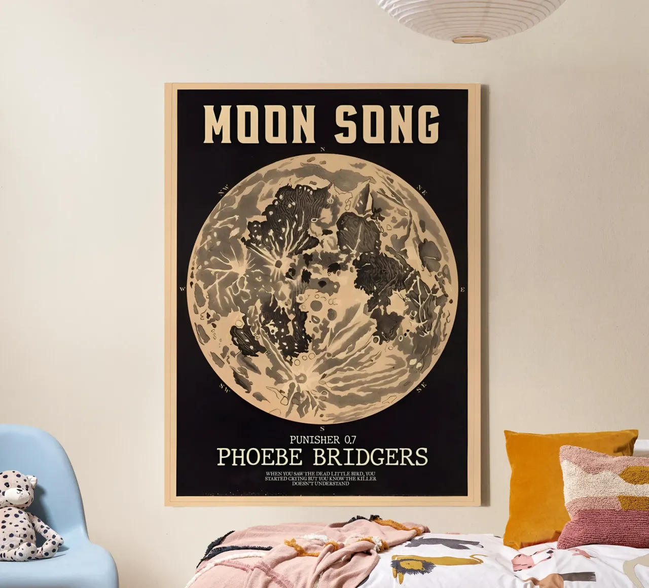 Moon Song – Phoebe Bridgers canvas with Floater frame by Attaboy Dsgn
