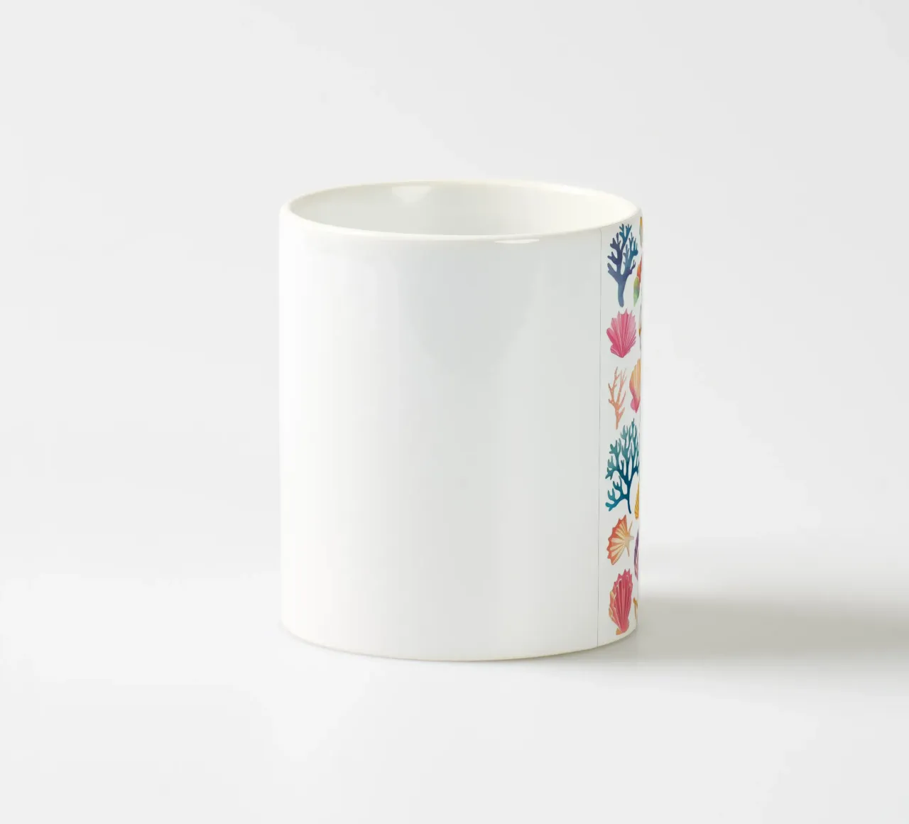 Watercolor Seashells & Coral - Coastal Beach Art Print ceramic mug by ClubArt