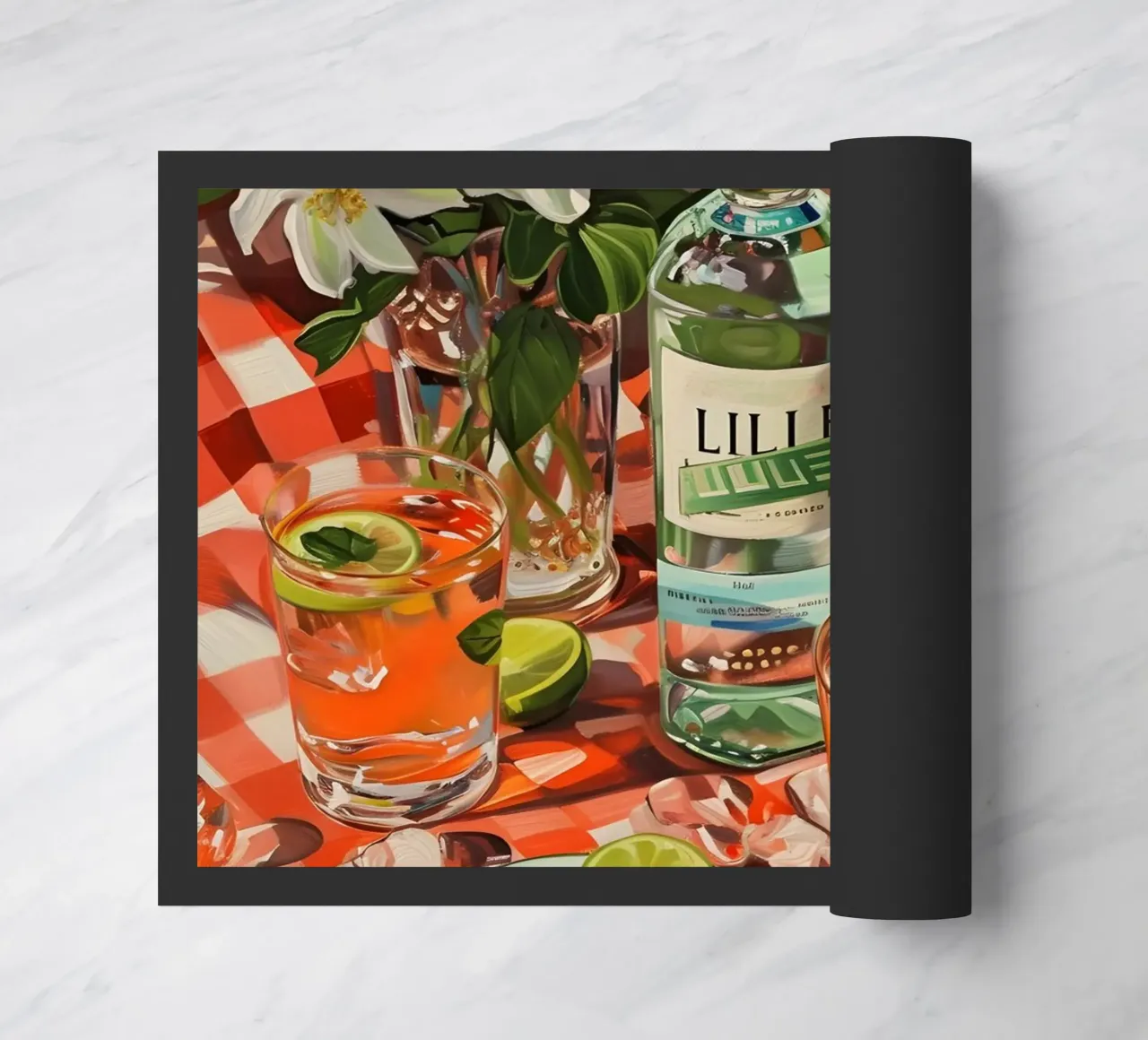 Lillet Picnic - Una vivace natura morta di Janet Fish zerbino da ClubArt