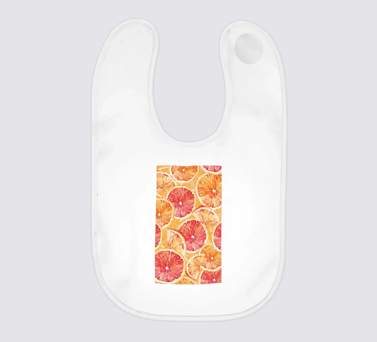 Citrus Slices Pattern - Vibrant Orange & Grapefruit Art baby bib by ClubArt