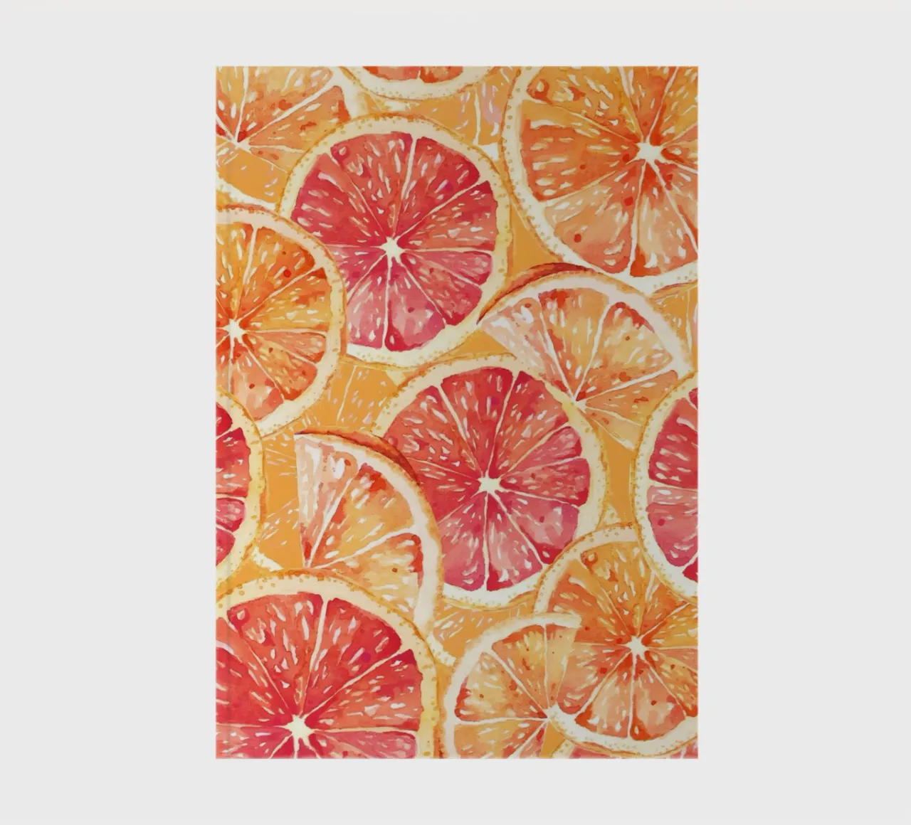 Citrus Slices Pattern - Vibrant Orange & Grapefruit Art notebook by ClubArt