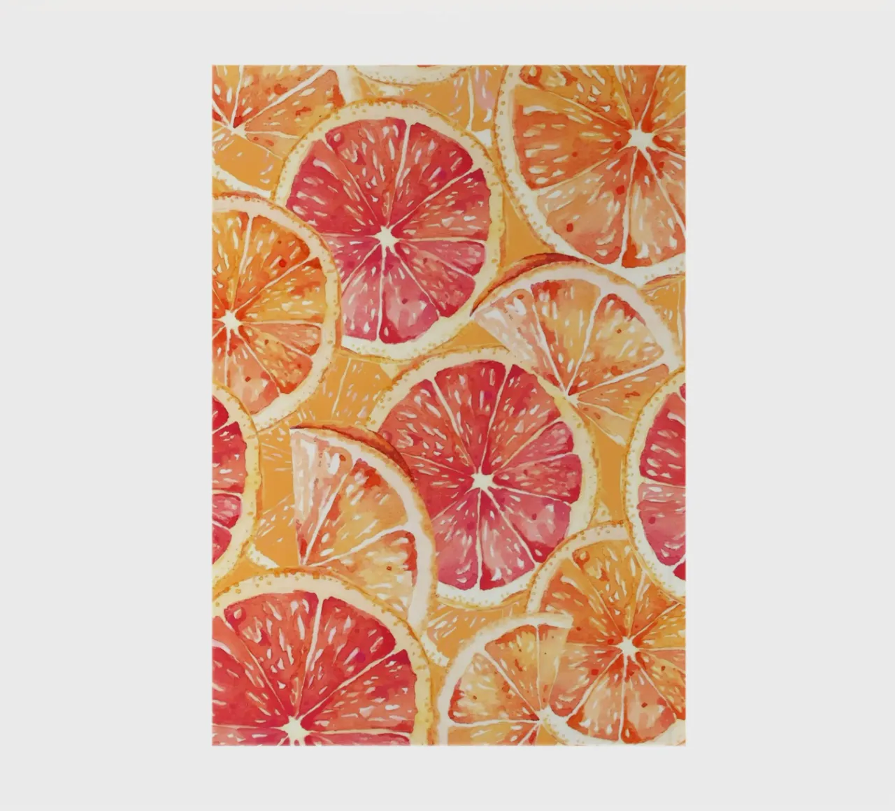 Citrus Slices Pattern - Vibrant Orange & Grapefruit Art notebook by ClubArt