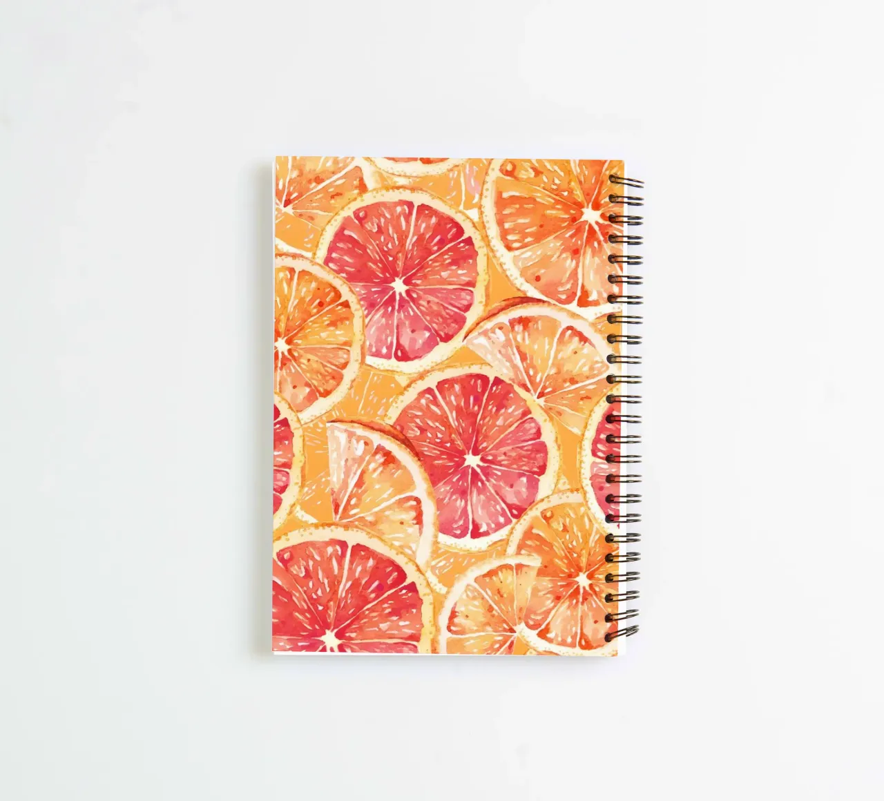 Citrus Slices Pattern - Vibrant Orange & Grapefruit Art spiral notebook by ClubArt