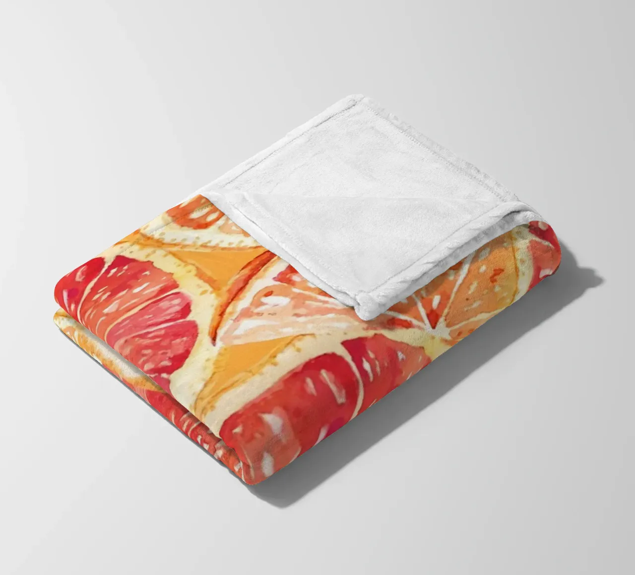 Citrus Slices Pattern - Vibrant Orange & Grapefruit Art fleece blanket by ClubArt