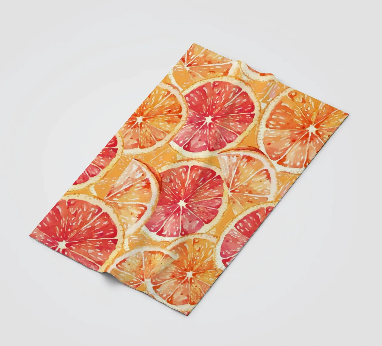 Citrus Slices Pattern - Vibrant Orange & Grapefruit Art fleece blanket by ClubArt