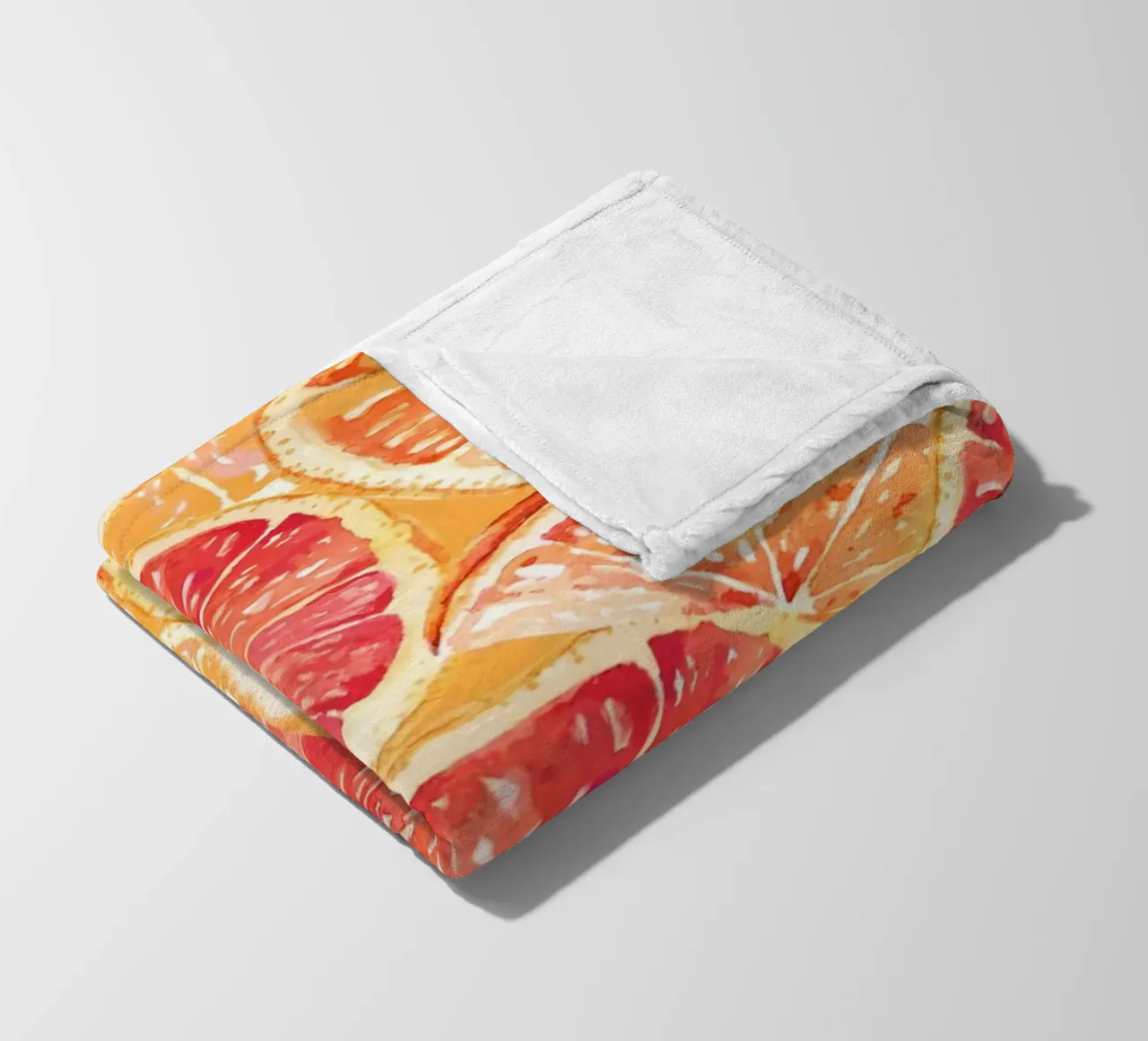 Citrus Slices Pattern - Vibrant Orange & Grapefruit Art fleece blanket by ClubArt