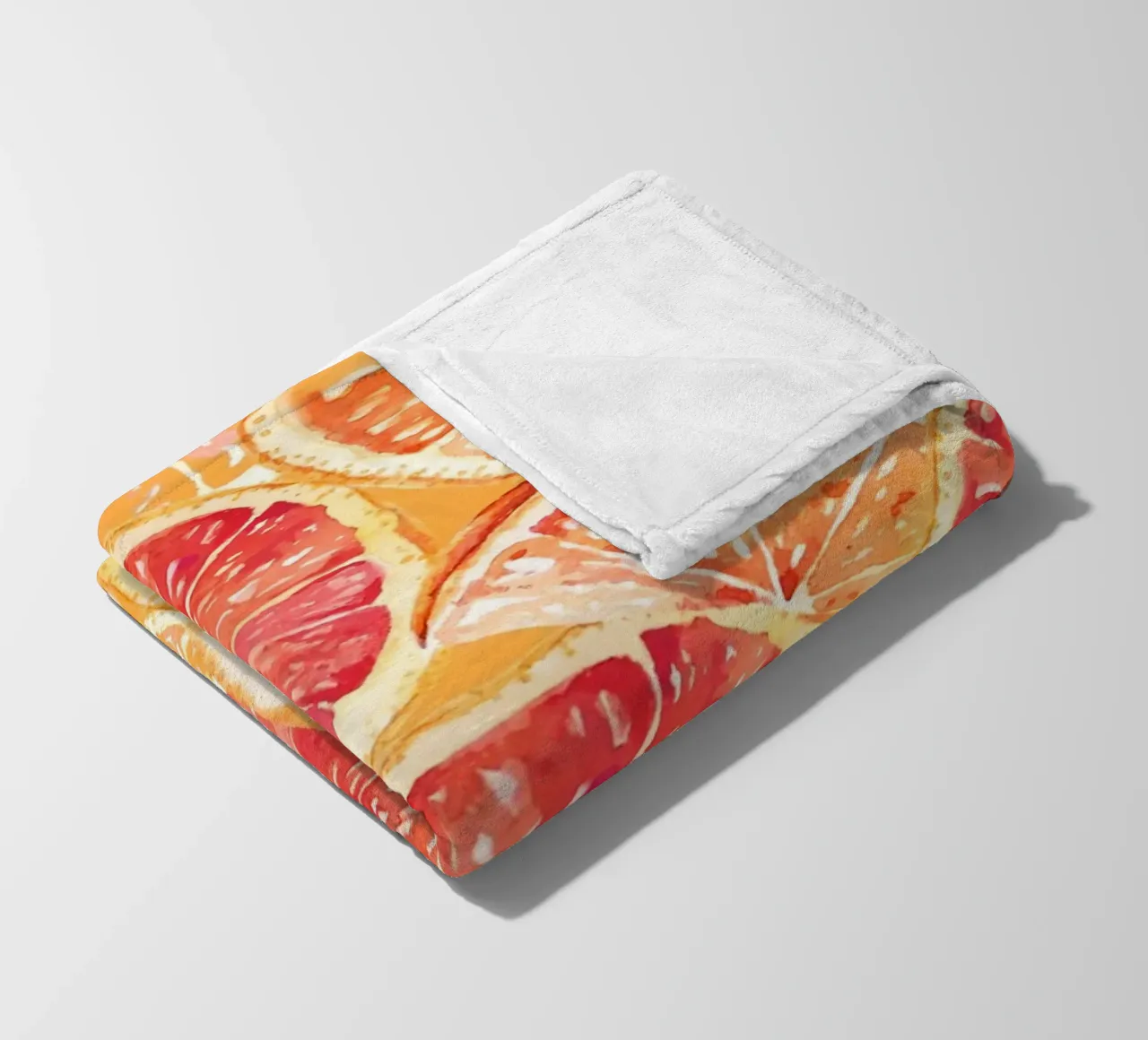 Citrus Slices Pattern - Vibrant Orange & Grapefruit Art fleece blanket by ClubArt