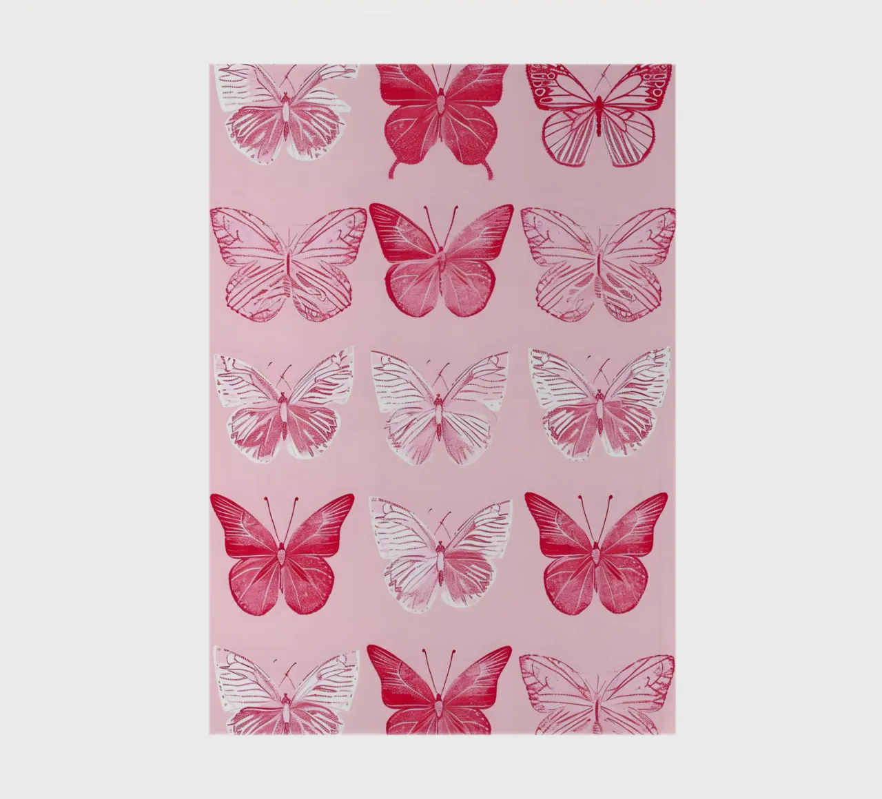Elegant Butterflies - Pink Pattern Minimalist Art Print notebook by ClubArt