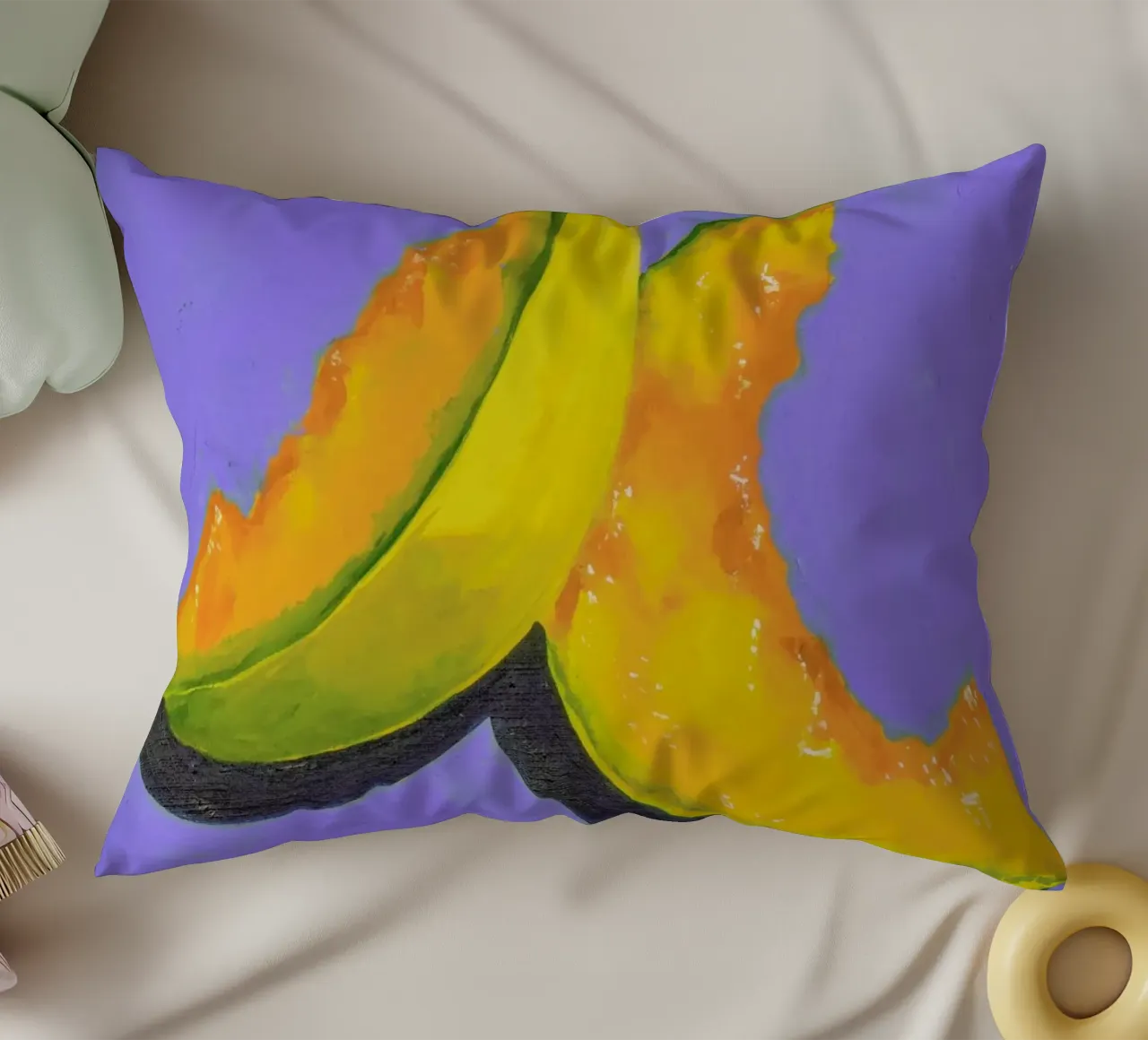 Melon Slices decorative cushion by Miche Watkins