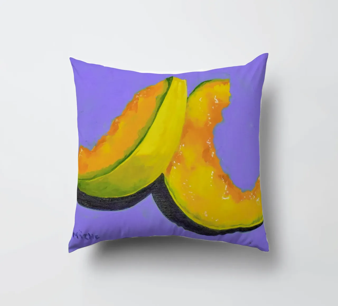 Melon Slices decorative cushion by Miche Watkins