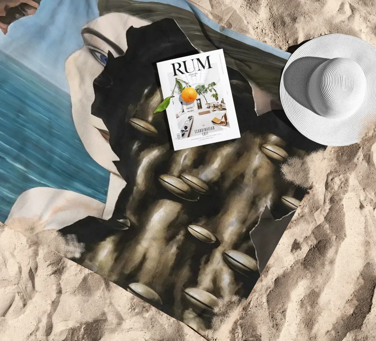 "Il doppio segreto" (Le Double Secret) di René Magritte telo mare da Classic Art Prints