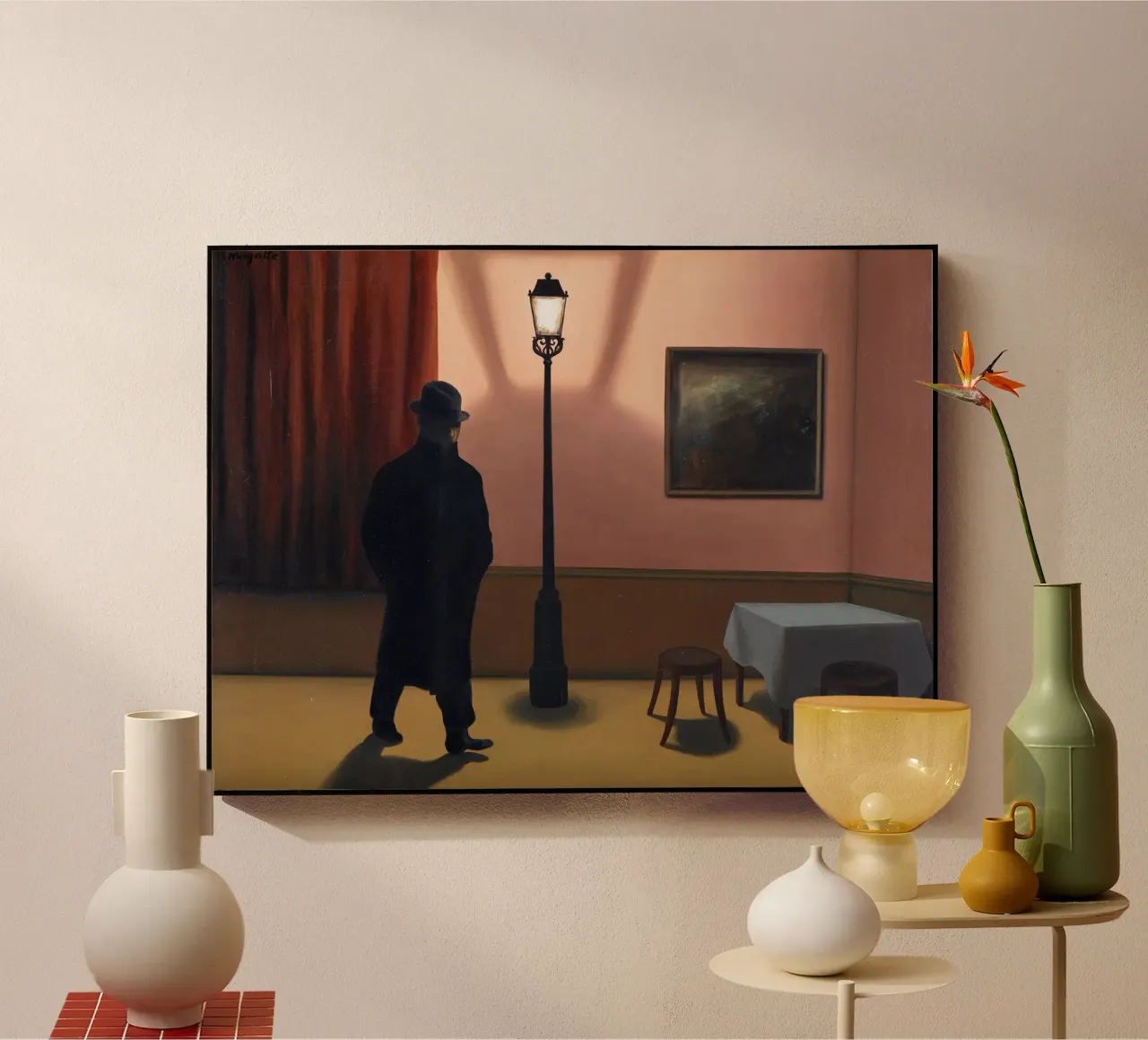 "Le Noctambule" René Magritte plexiglass da Classic Art Prints
