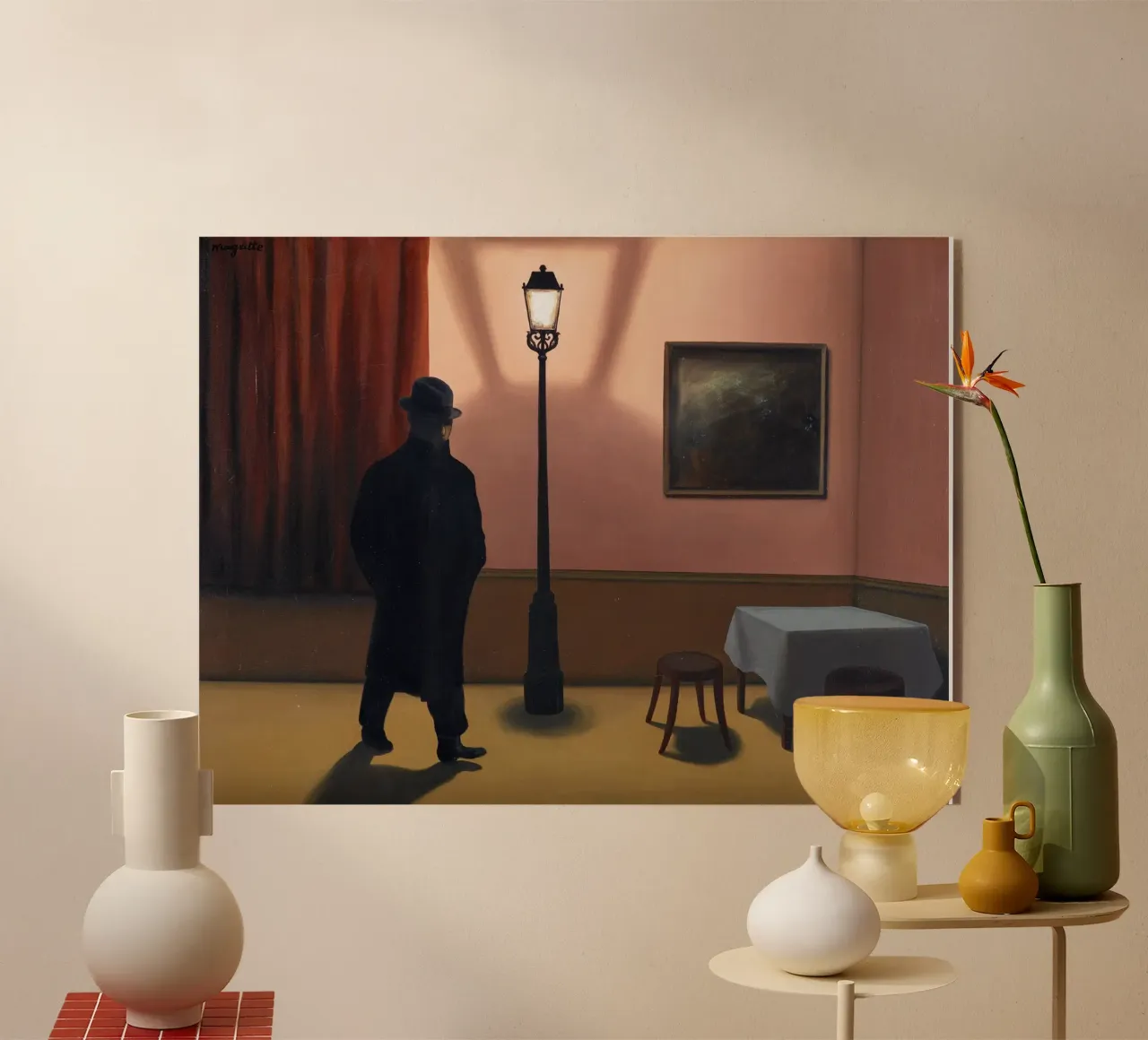 "Le Noctambule" René Magritte plexiglass da Classic Art Prints