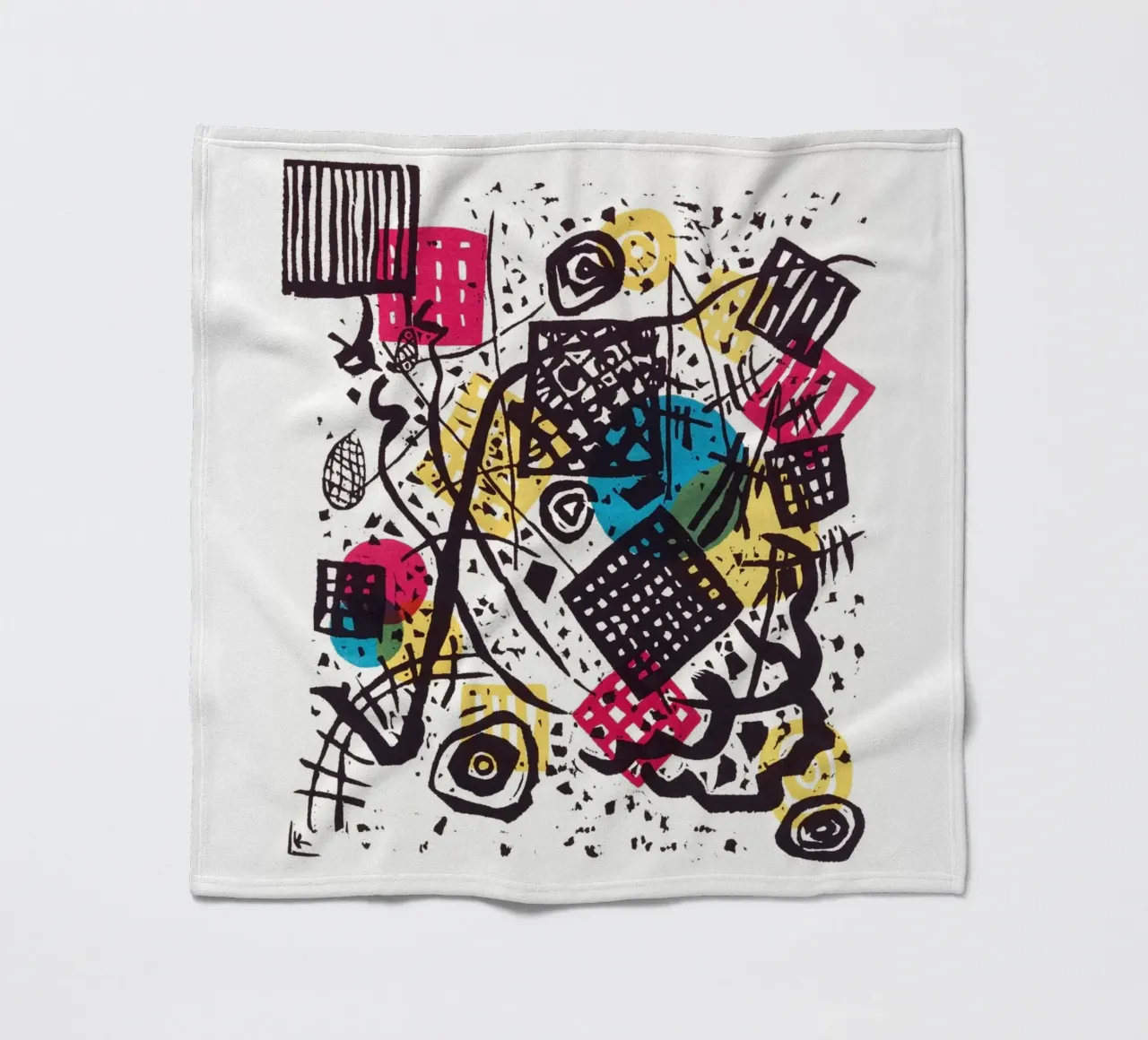 Wassily Kandinsky - Kleine Welten V 1922 coperta in pile da apoloprints