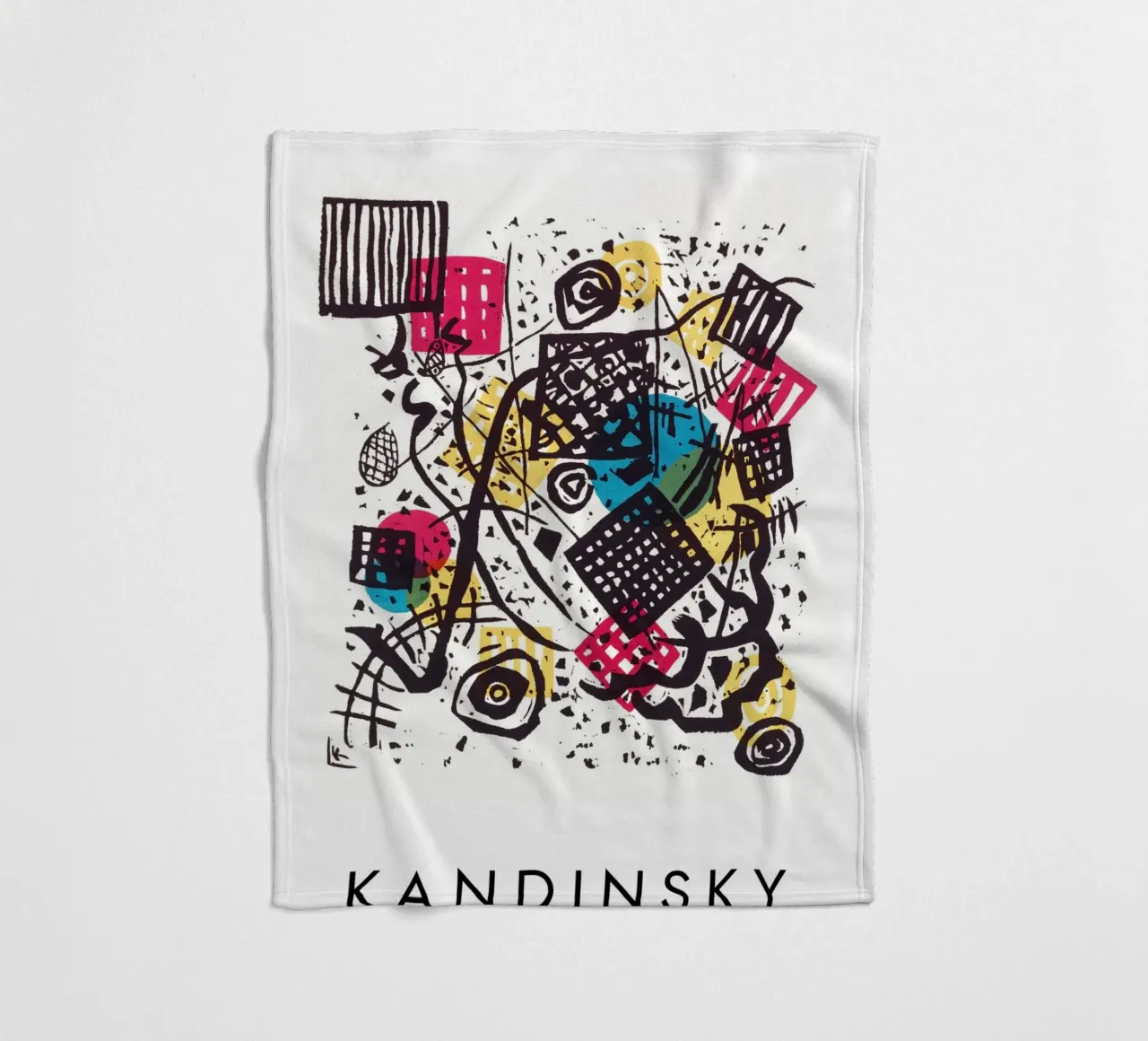 Wassily Kandinsky - Kleine Welten V 1922 coperta in pile da apoloprints