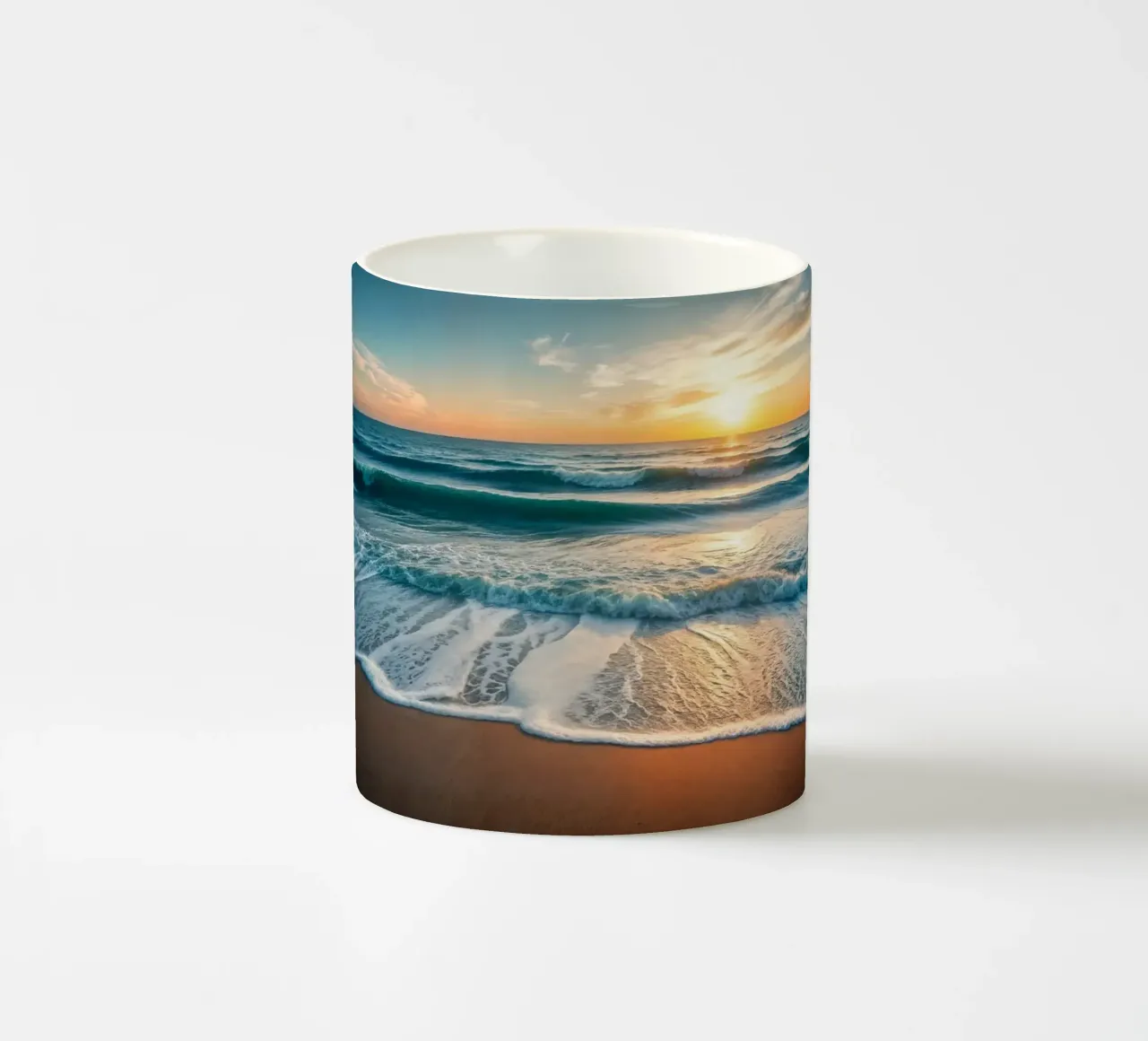 Spiaggia all'alba tazza in ceramica da Wild Beauty