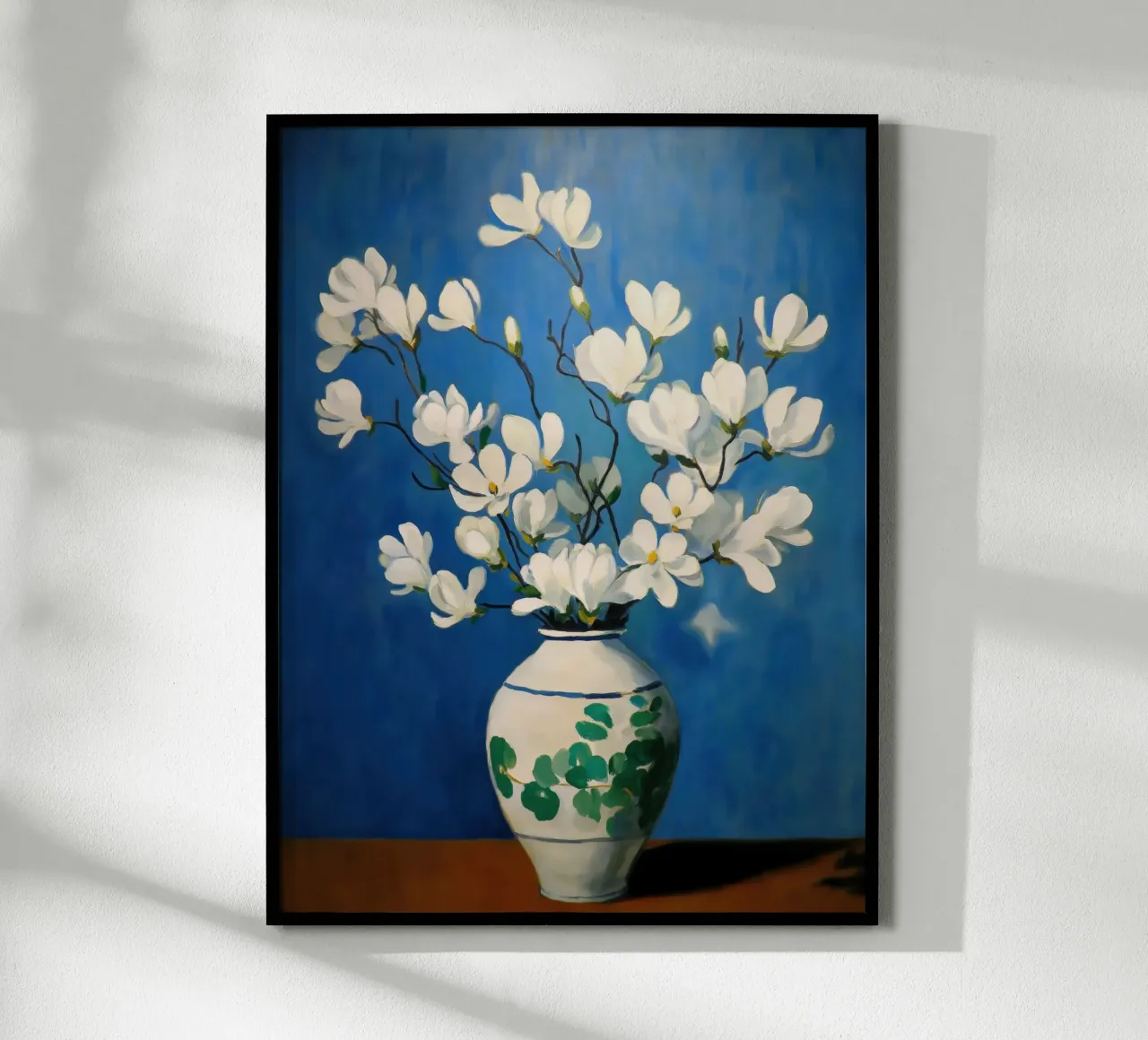 Magnolie su vaso poster con telaio in plastica da Imagine