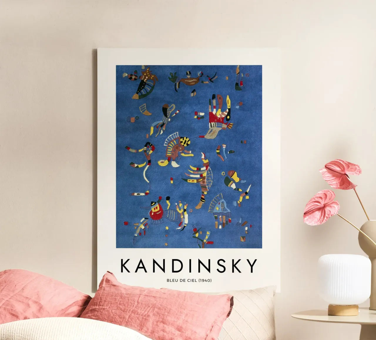 Kandinsky - Bleu de Ciel 1940 tela con Cornice a cassetta da apoloprints