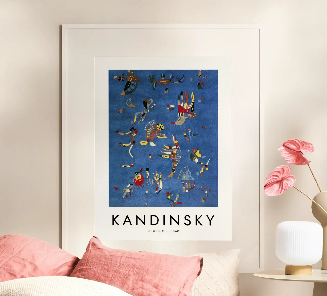 Kandinsky - Bleu de Ciel 1940 poster con telaio in alluminio da apoloprints