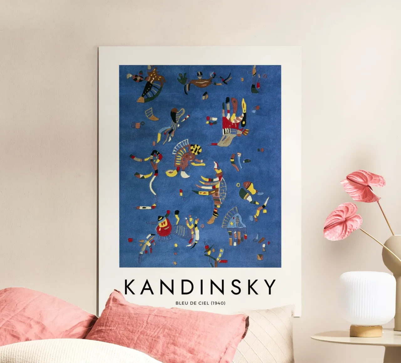 Kandinsky - Bleu de Ciel 1940 poster con telaio in alluminio da apoloprints