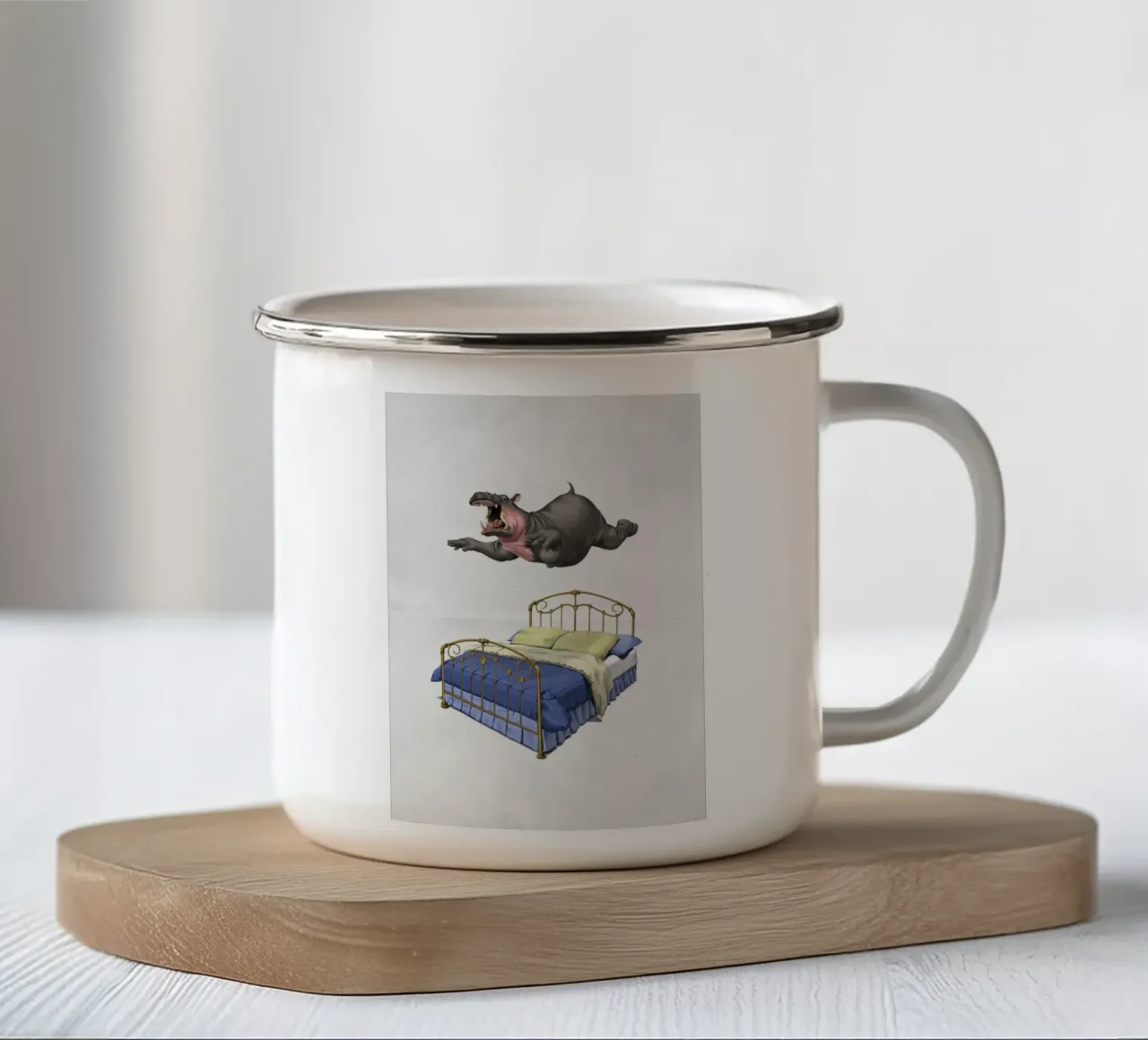 Break Time (Wordless) tazza in smalto da Rob Art | Illustration