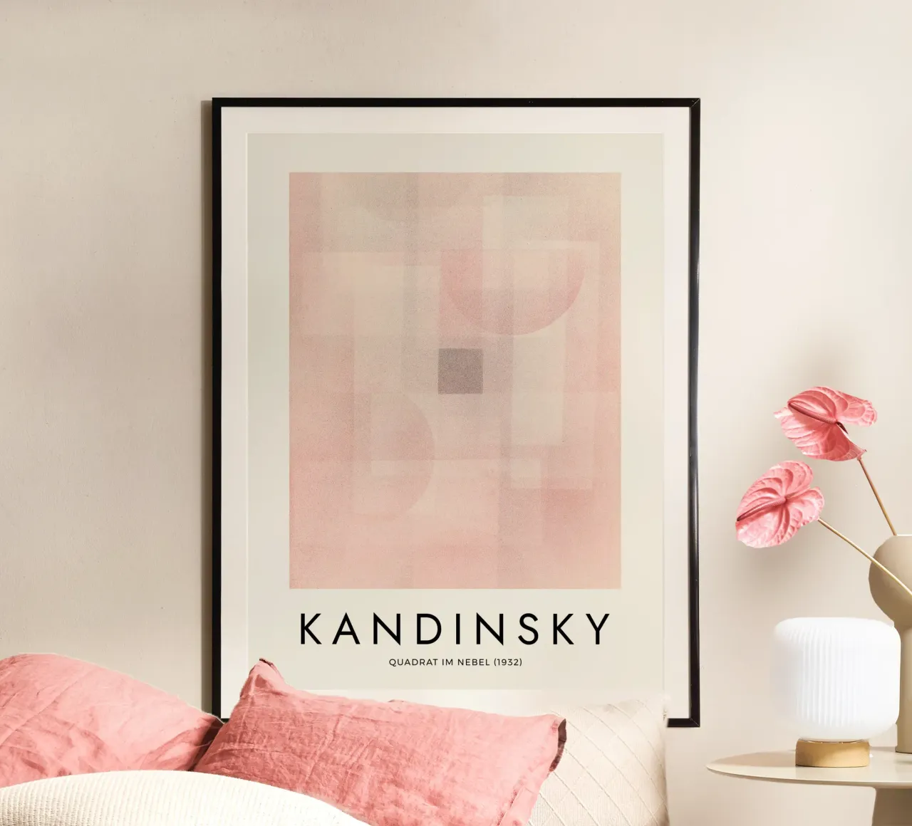 Kandinsky - Quadrat Im Nebel 1932 poster con telaio in alluminio da apoloprints
