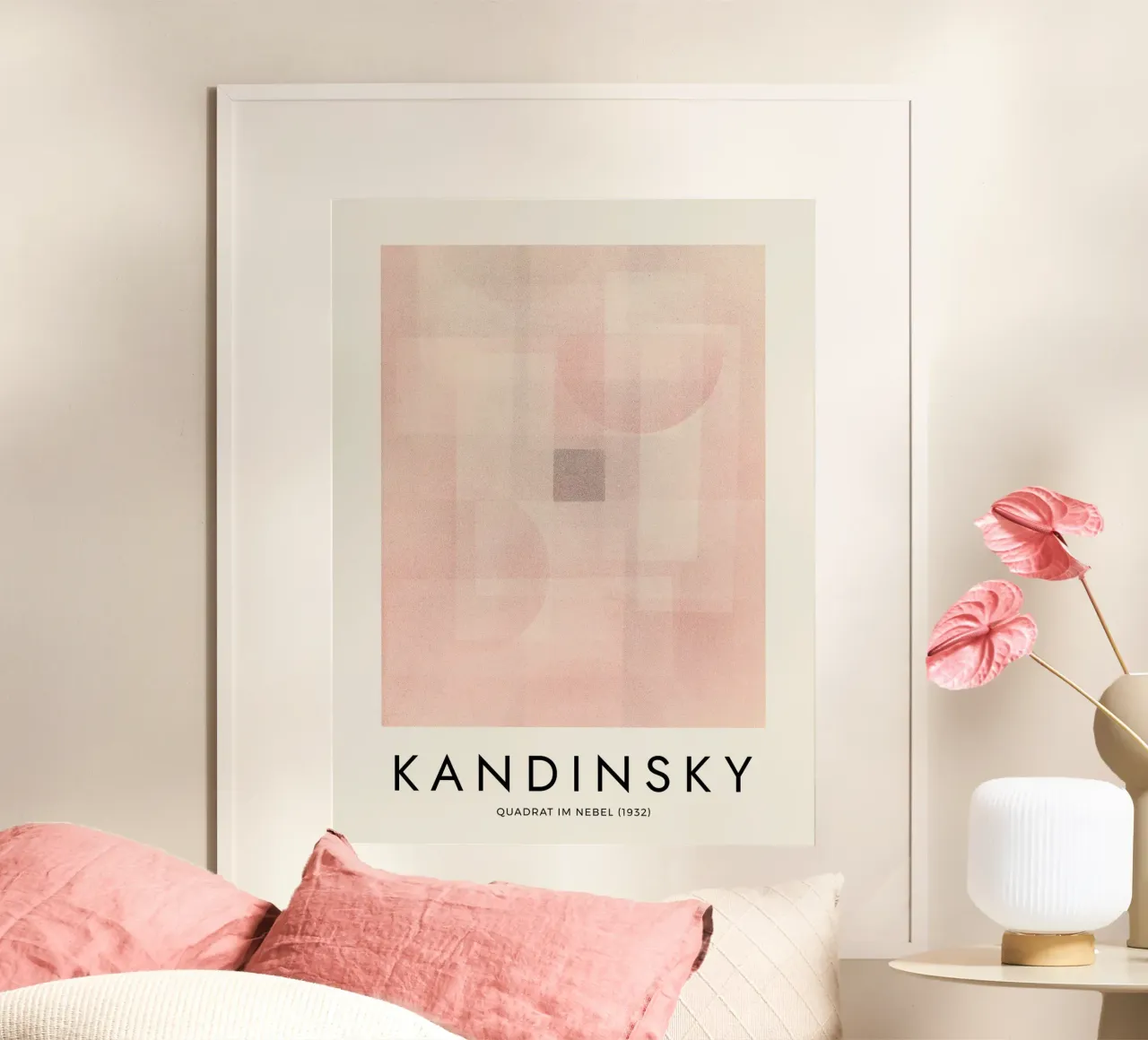 Kandinsky - Quadrat Im Nebel 1932 poster con telaio in alluminio da apoloprints
