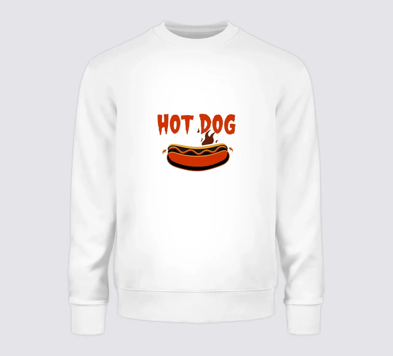 Design grafico di hot dog con lettere in grassetto e colori vivaci felpa da DesignDoodle