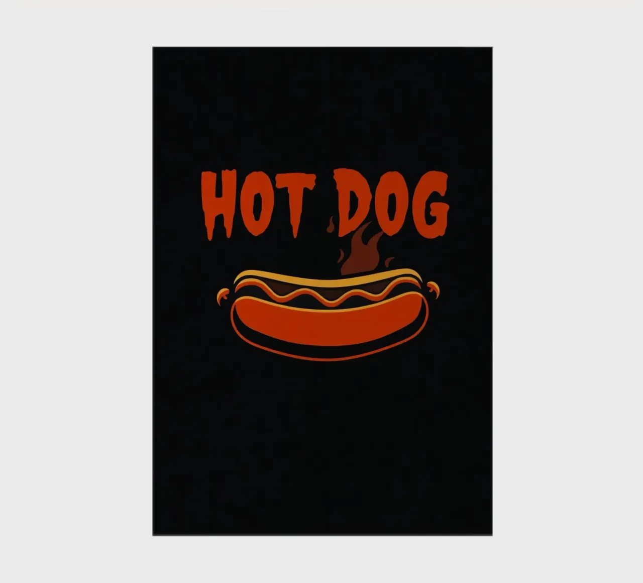 Design grafico di hot dog con lettere in grassetto e colori vivaci diario da DesignDoodle