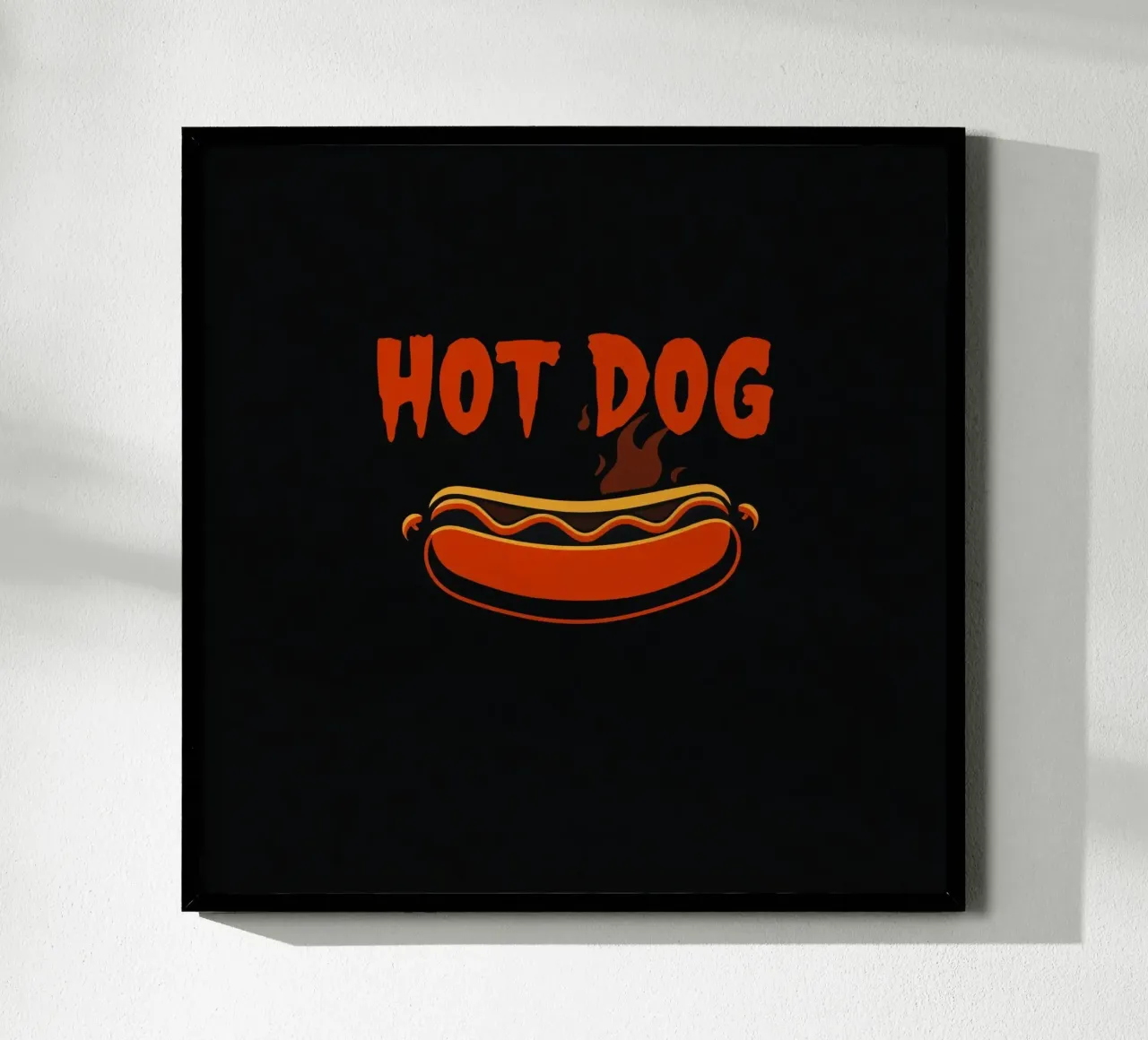 Design grafico di hot dog con lettere in grassetto e colori vivaci carta hahnemühle da DesignDoodle