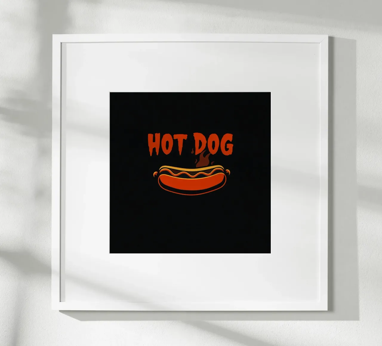 Design grafico di hot dog con lettere in grassetto e colori vivaci carta hahnemühle da DesignDoodle