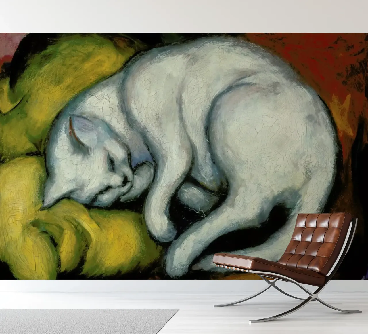 Marc - The White Cat Fototapete von ARTOTHEK