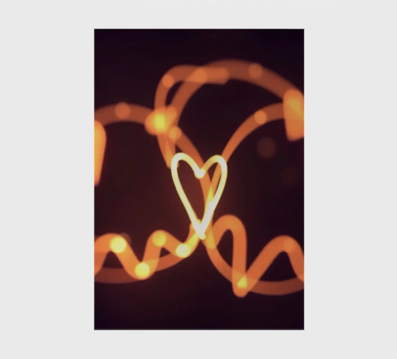 light art featuring glowing hearts and whimsical shapes notebook by DesignDoodle