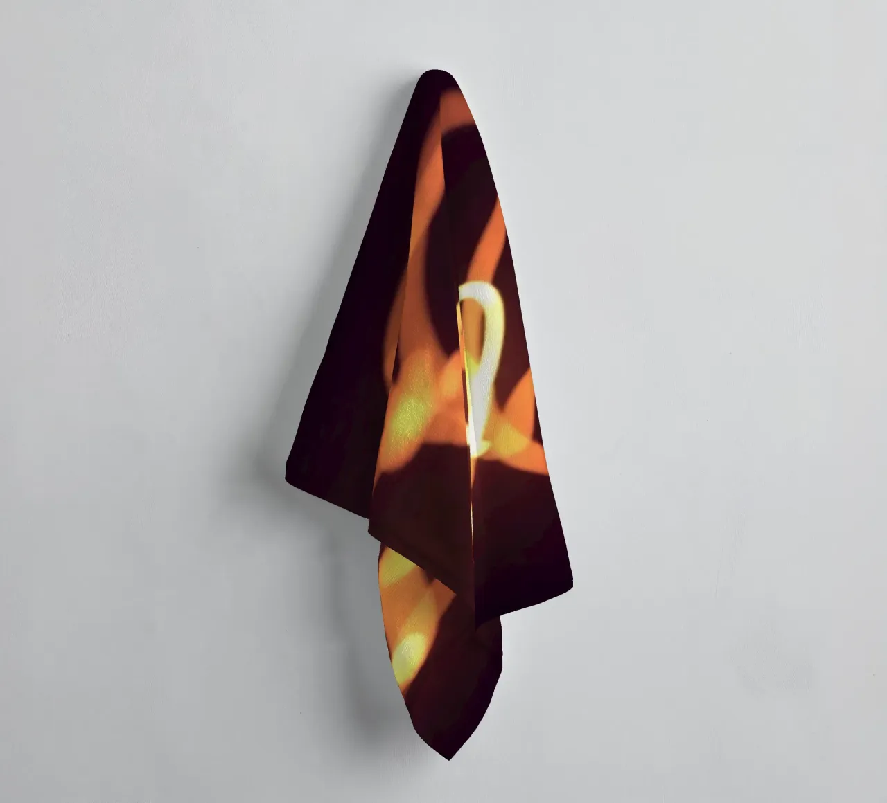 light art featuring glowing hearts and whimsical shapes towel by DesignDoodle