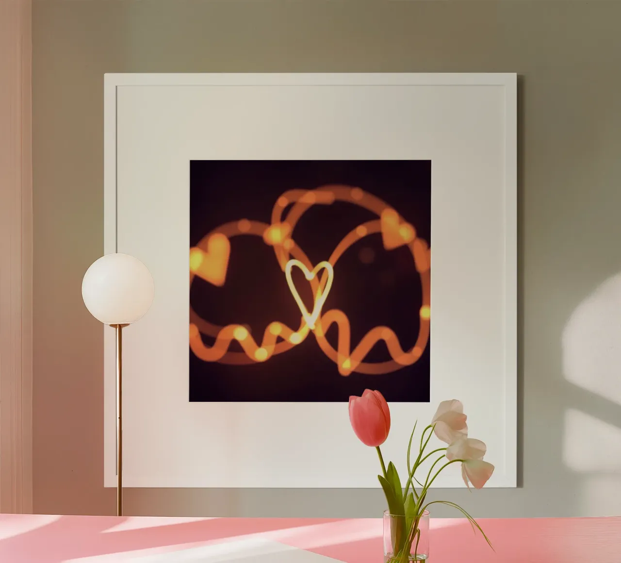 light art con cuori luminosi e forme stravaganti carta hahnemühle da DesignDoodle