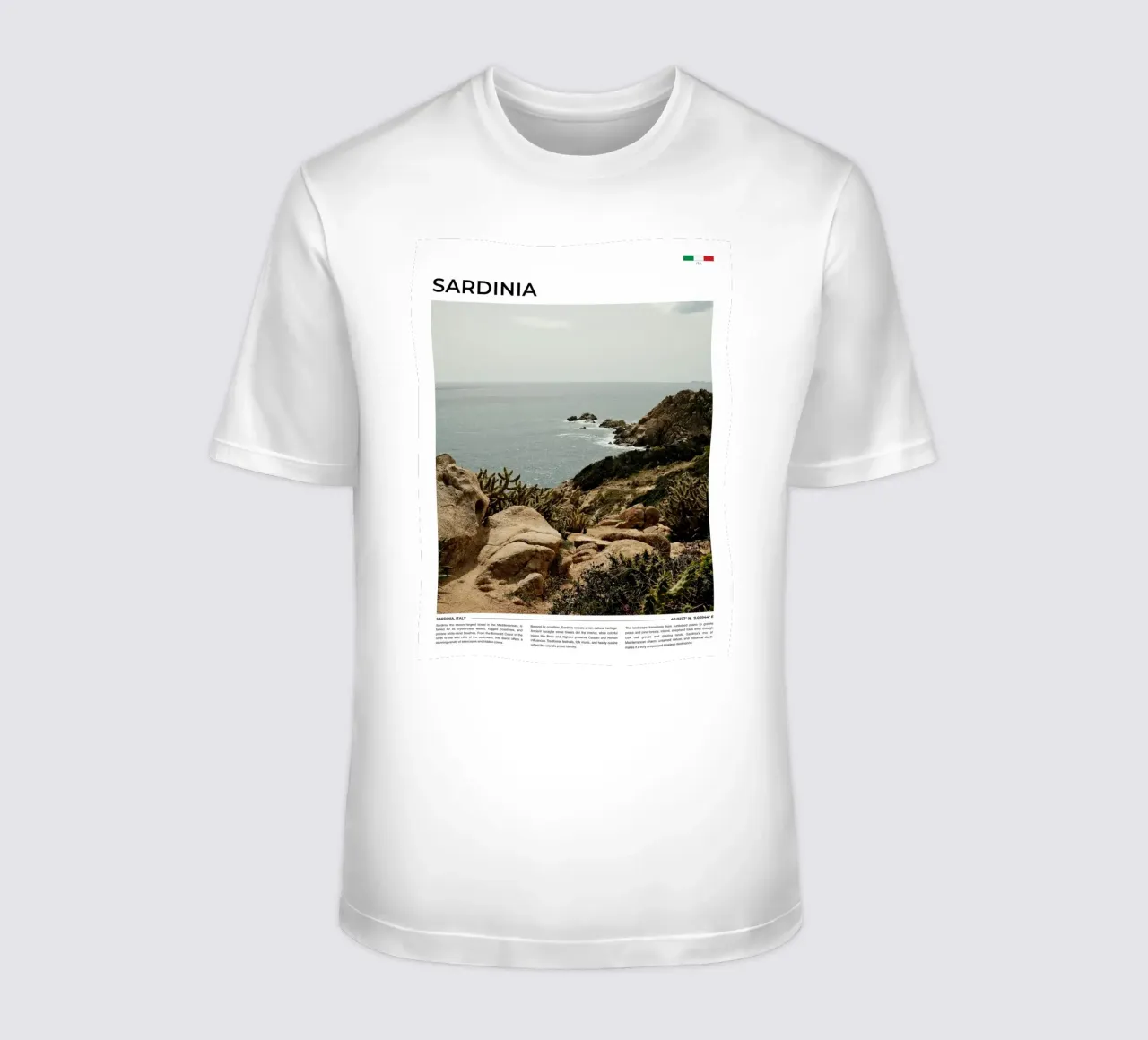 Sardinia: Typography t-shirt da FujiType