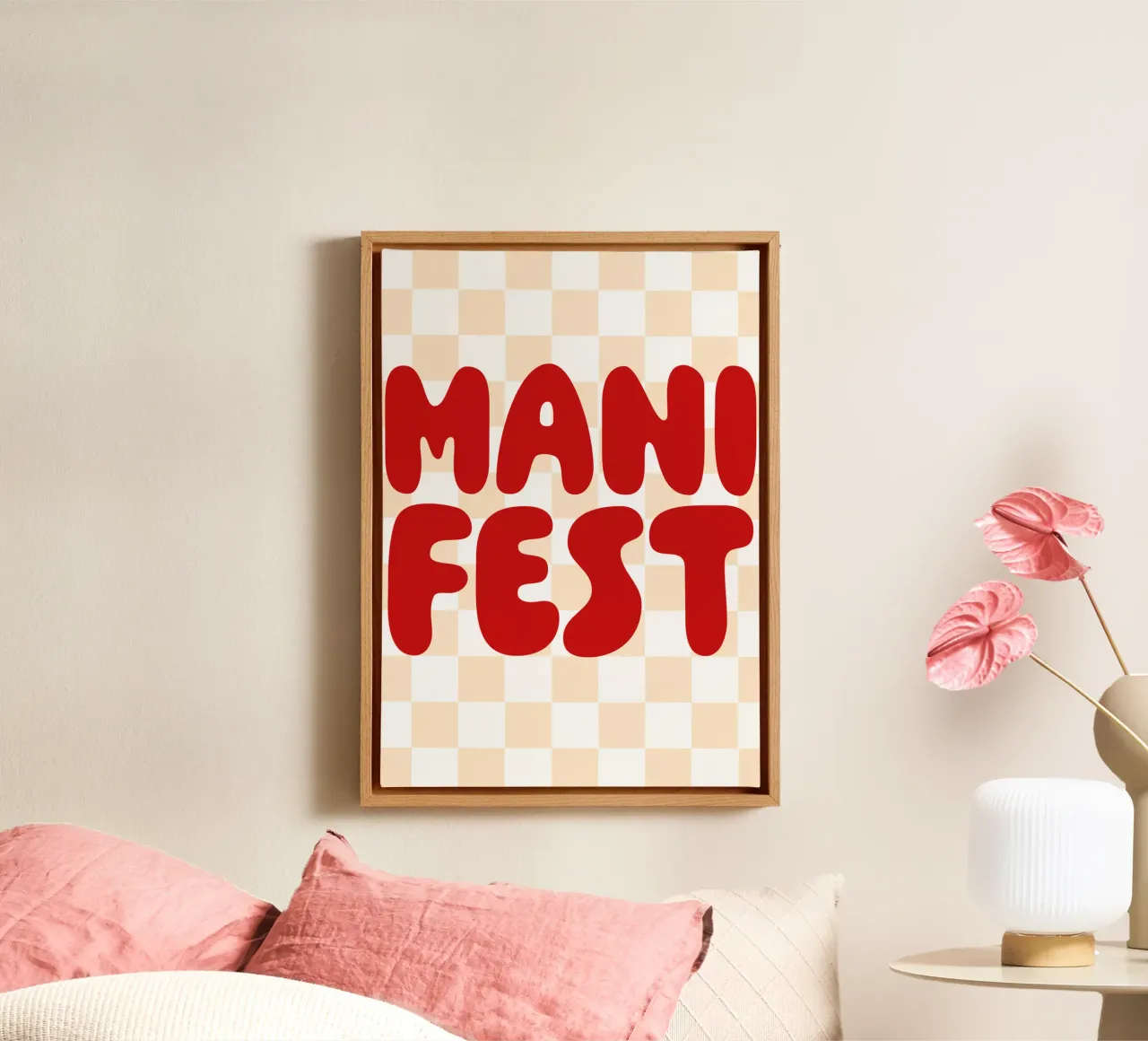 manifest tela con Cornice a cassetta da be.